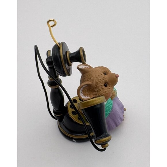 Hallmark Keepsake Hello Hello Christmas Tree Ornament Telephone Mouse Friendship - Picture 5 of 9